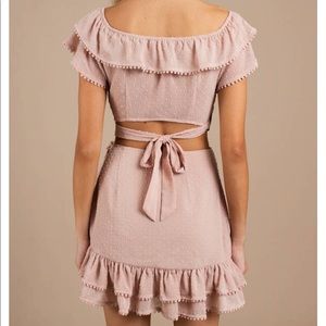 Tobi Morgan Off Shoulder Wrap Top and Skirt